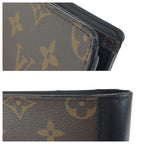 Louis Vuitton Monogram Portefeuille Multiple Brown Fold Wallet Compact — view 7