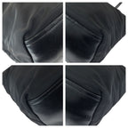 Prada Tessuto Black Silver Nylon Leather Tote Shoulder — view 3