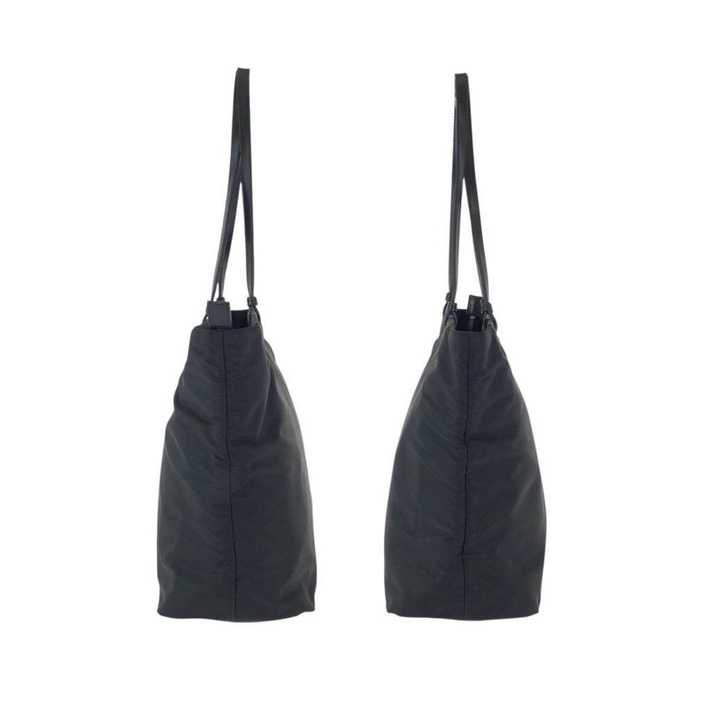 Prada Tessuto Black Silver Nylon Leather Tote Shoulder — view 8
