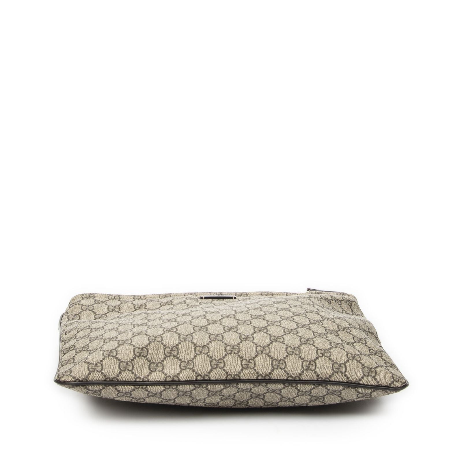 Gucci Large Square Zip Messenger Dark Brown Beige Supreme Canvas — view 6
