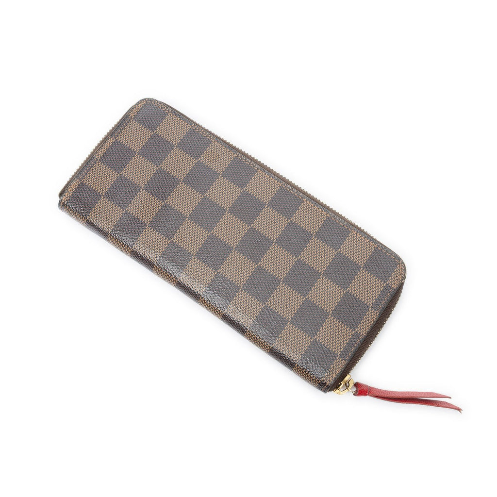 Louis Vuitton Clemence Wallet Brown Red Damier Ebene — view 2