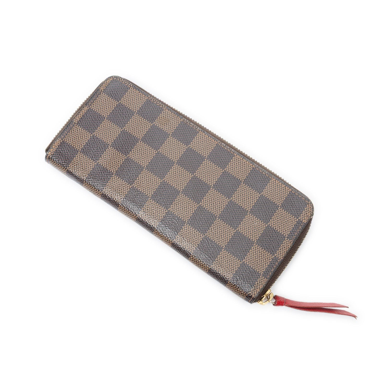 Louis Vuitton Clemence Wallet Brown Red Damier Ebene — view 2