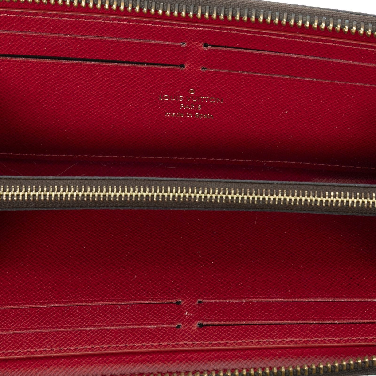 Louis Vuitton Clemence Wallet Brown Red Damier Ebene — view 4