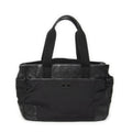 Gucci Side Pocket Rectangular Tote Black Nylon Canvas