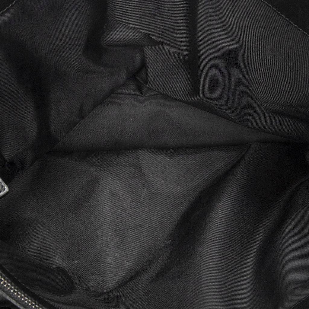 Gucci Side Pocket Rectangular Tote Black Nylon Canvas — view 9