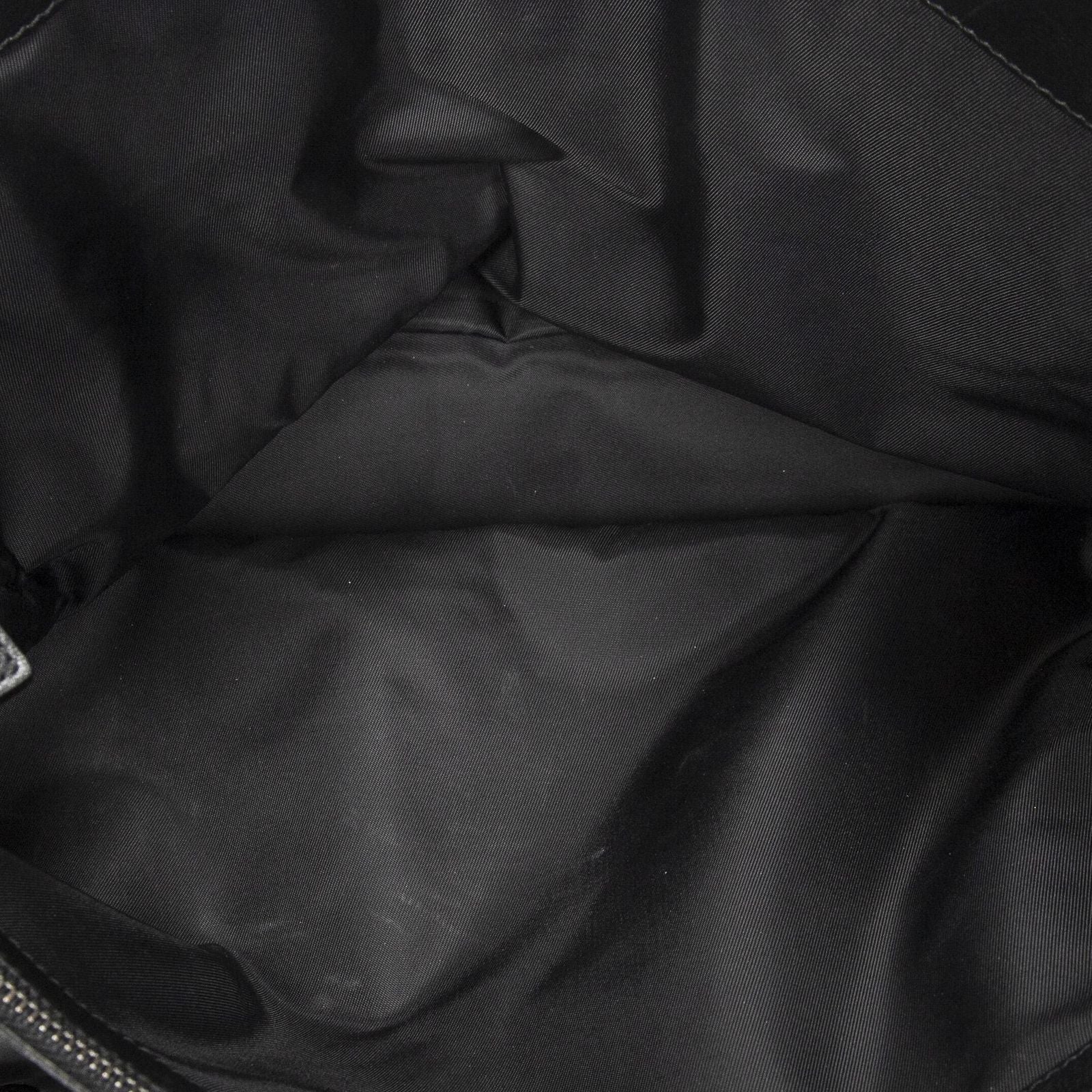 Gucci Side Pocket Rectangular Tote Black Nylon Canvas — view 9