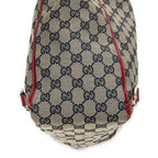 Gucci Abbey D-ring Vertical Tote Red Navy Beige GG Canvas — view 7