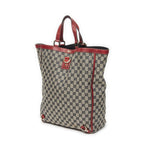 Gucci Abbey D-ring Vertical Tote Red Navy Beige GG Canvas — view 2