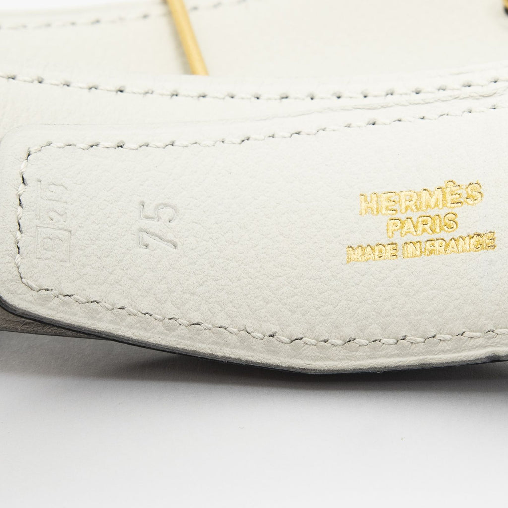 Hermes Constance Belt 32 Navy Ivory Courchevel Leather — view 4