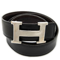 Hermes Constance Belt 32 Black Brown Box Leather
