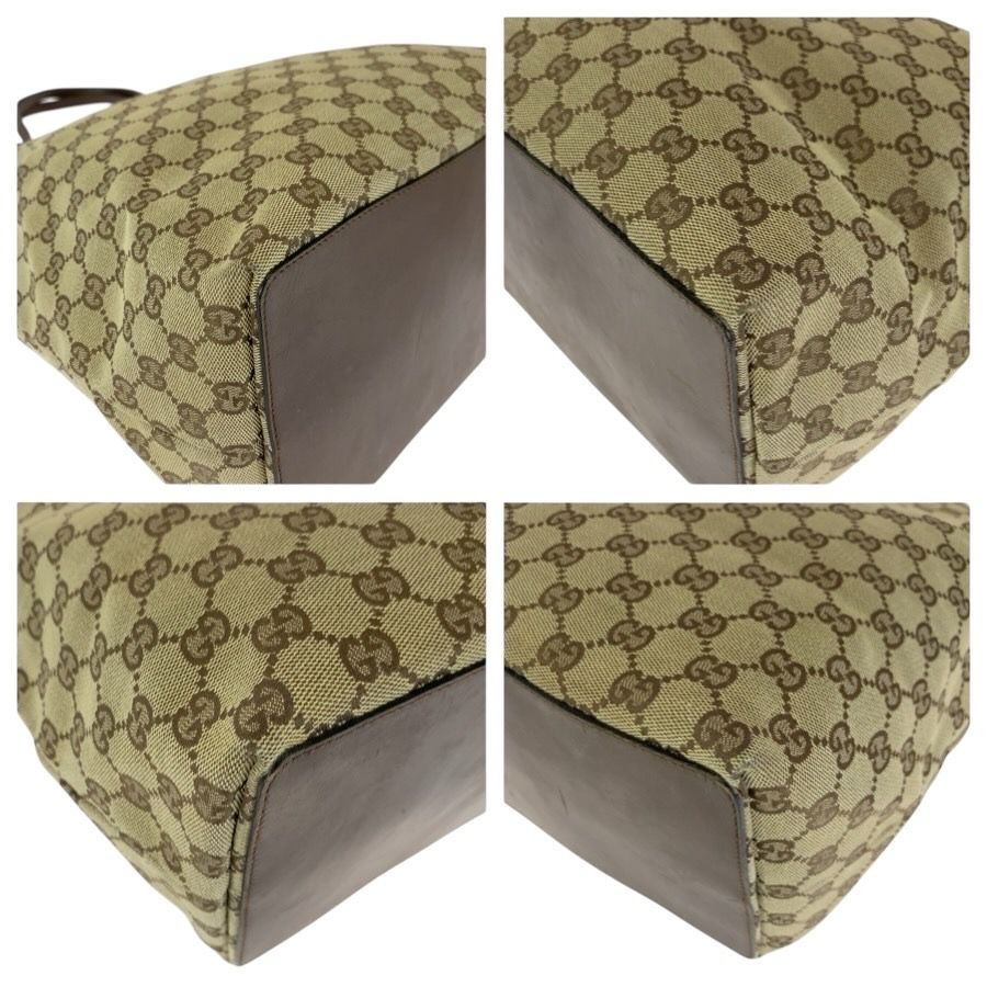 Gucci Beige Brown Silver GG Canvas Leather Tote Shoulder — view 3