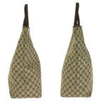 Gucci Beige Brown Silver GG Canvas Leather Tote Shoulder — view 8