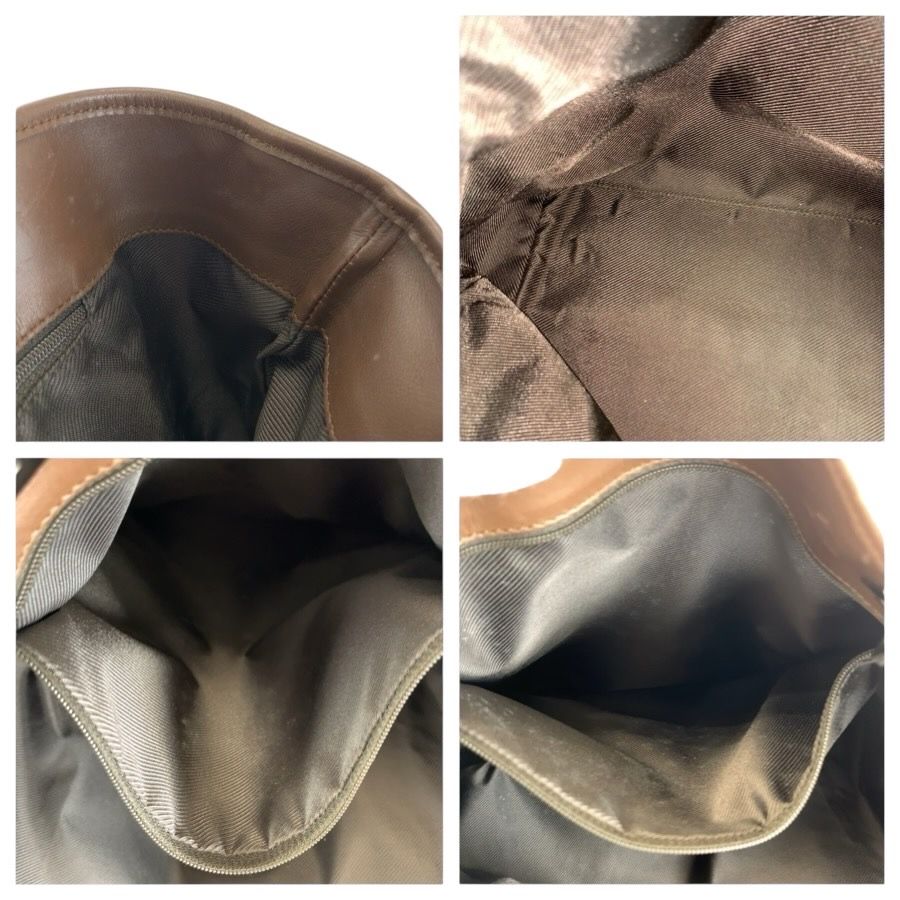 Gucci Beige Brown Silver GG Canvas Leather Tote Shoulder — view 6