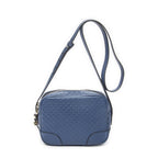 Gucci Bree Cross Belt Bag Blue Micro Guccissima Leather — view 5
