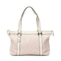 Gucci Abbey Zip Tote Light Pink Ivory GG Canvas