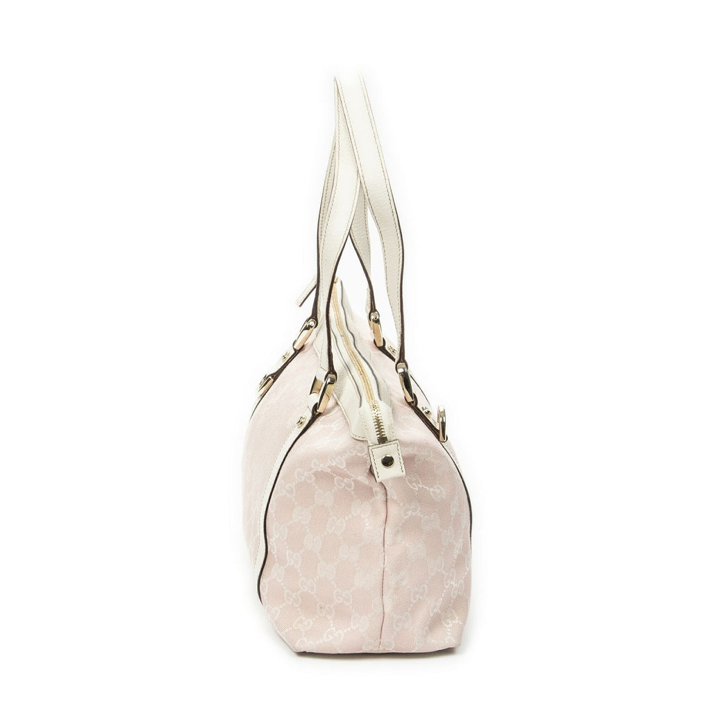 Gucci Abbey Zip Tote Light Pink Ivory GG Canvas — view 3