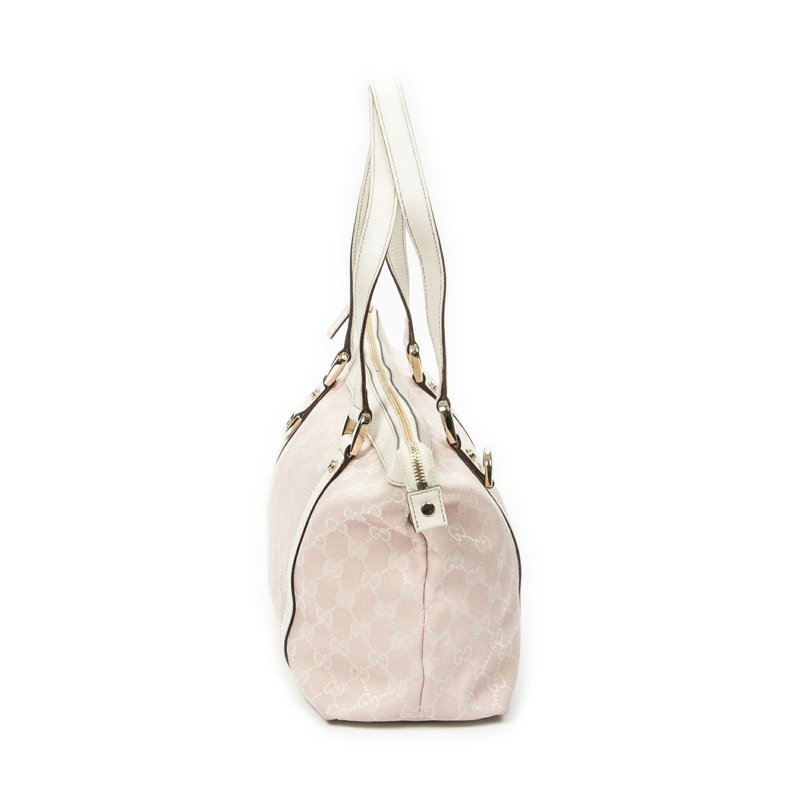 Gucci Abbey Zip Tote Light Pink Ivory GG Canvas — view 3