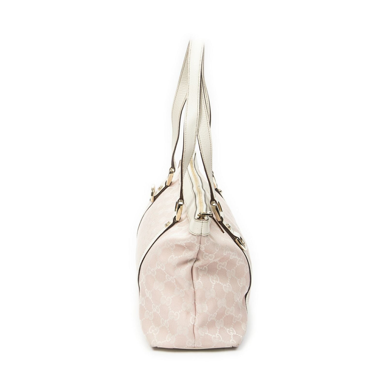 Gucci Abbey Zip Tote Light Pink Ivory GG Canvas — view 4