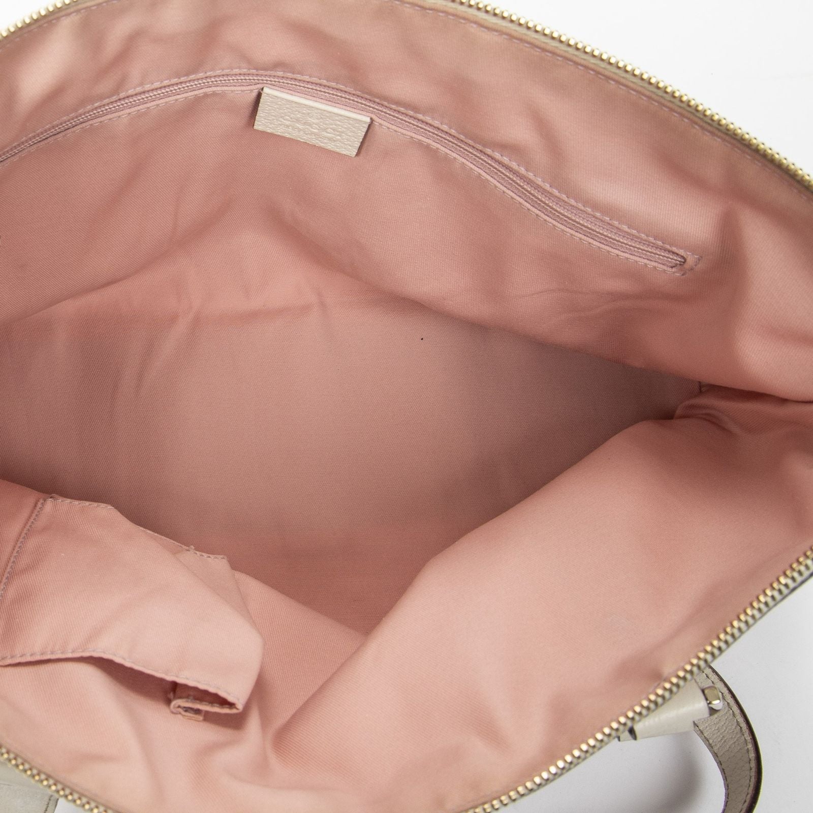 Gucci Abbey Zip Tote Light Pink Ivory GG Canvas — view 9
