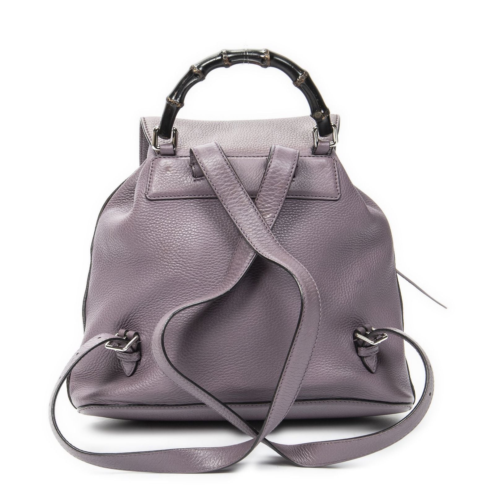 Gucci Bamboo Backpack Tassel Purple Calfskin Leather — view 5