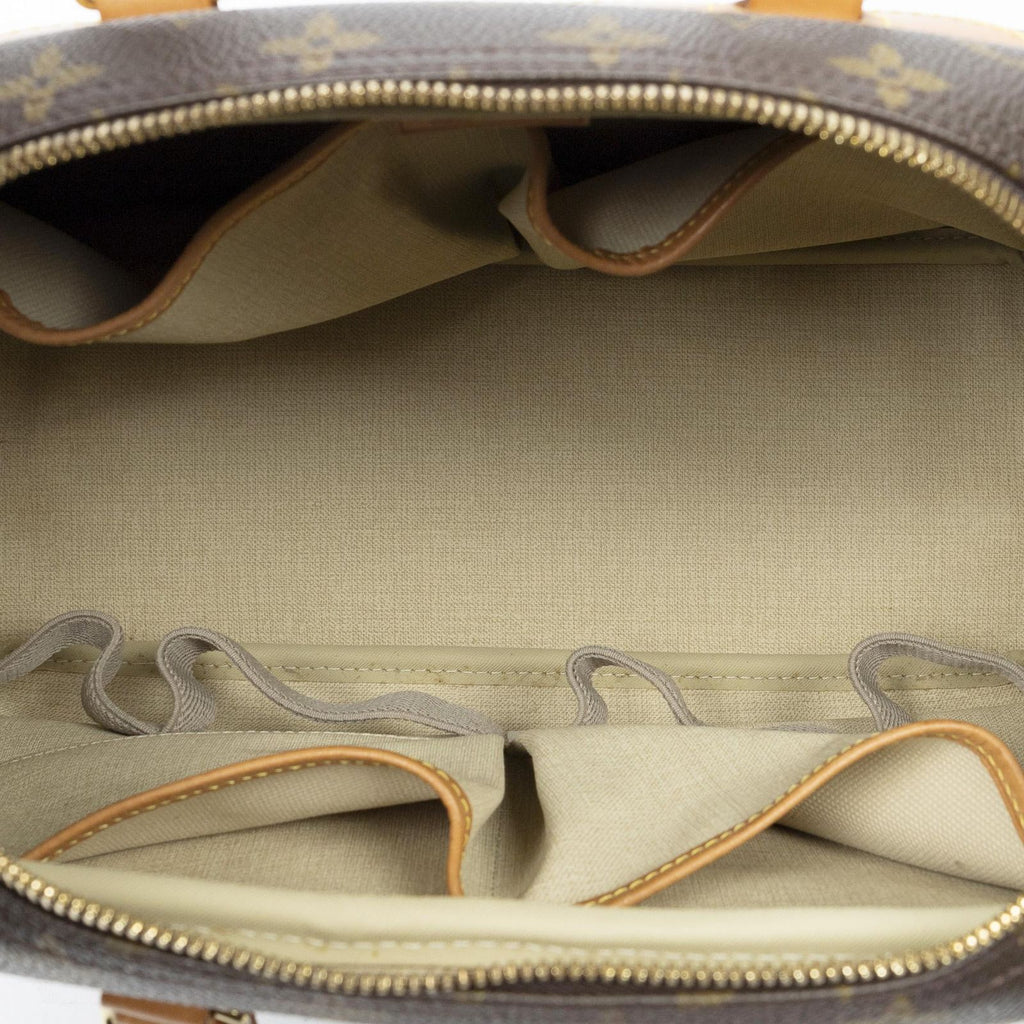 Louis Vuitton Deauville Brown Monogram Canvas Handbag — view 9