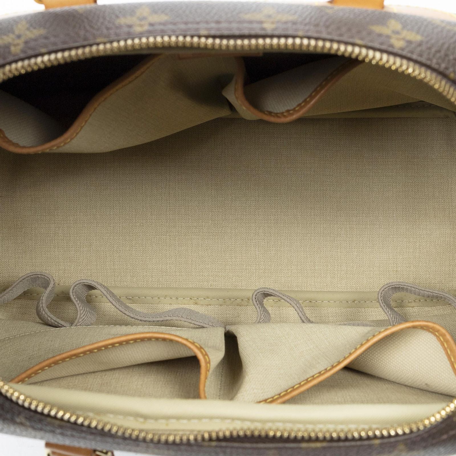 Louis Vuitton Deauville Brown Monogram Canvas Handbag — view 9