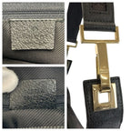 Gucci Black Gold GG Canvas Leather Shoulder — view 3