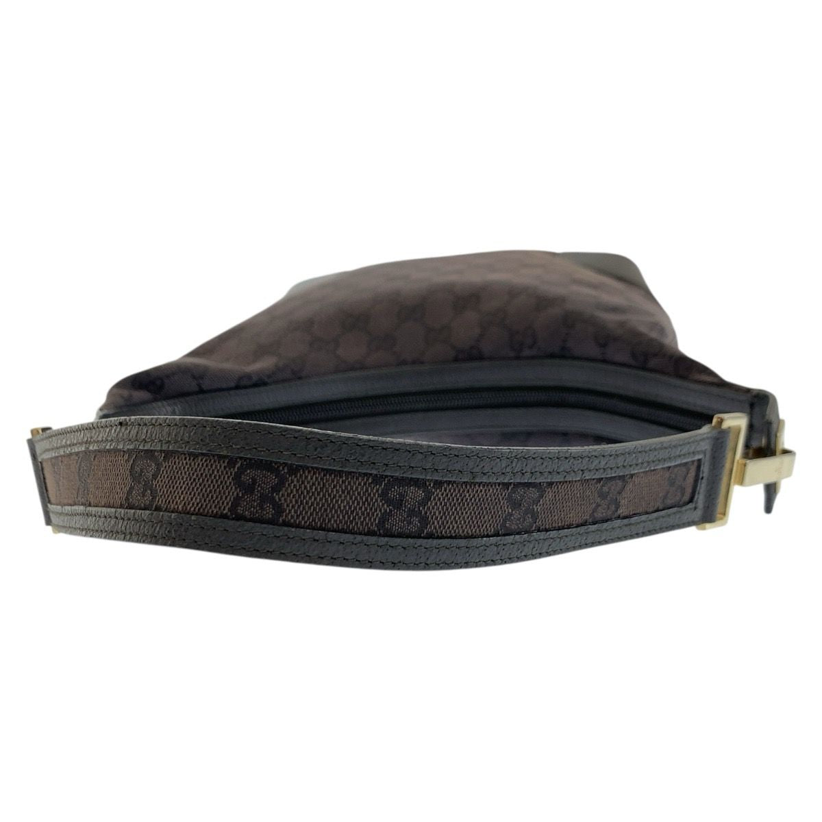 Gucci Black Gold GG Canvas Leather Shoulder — view 8