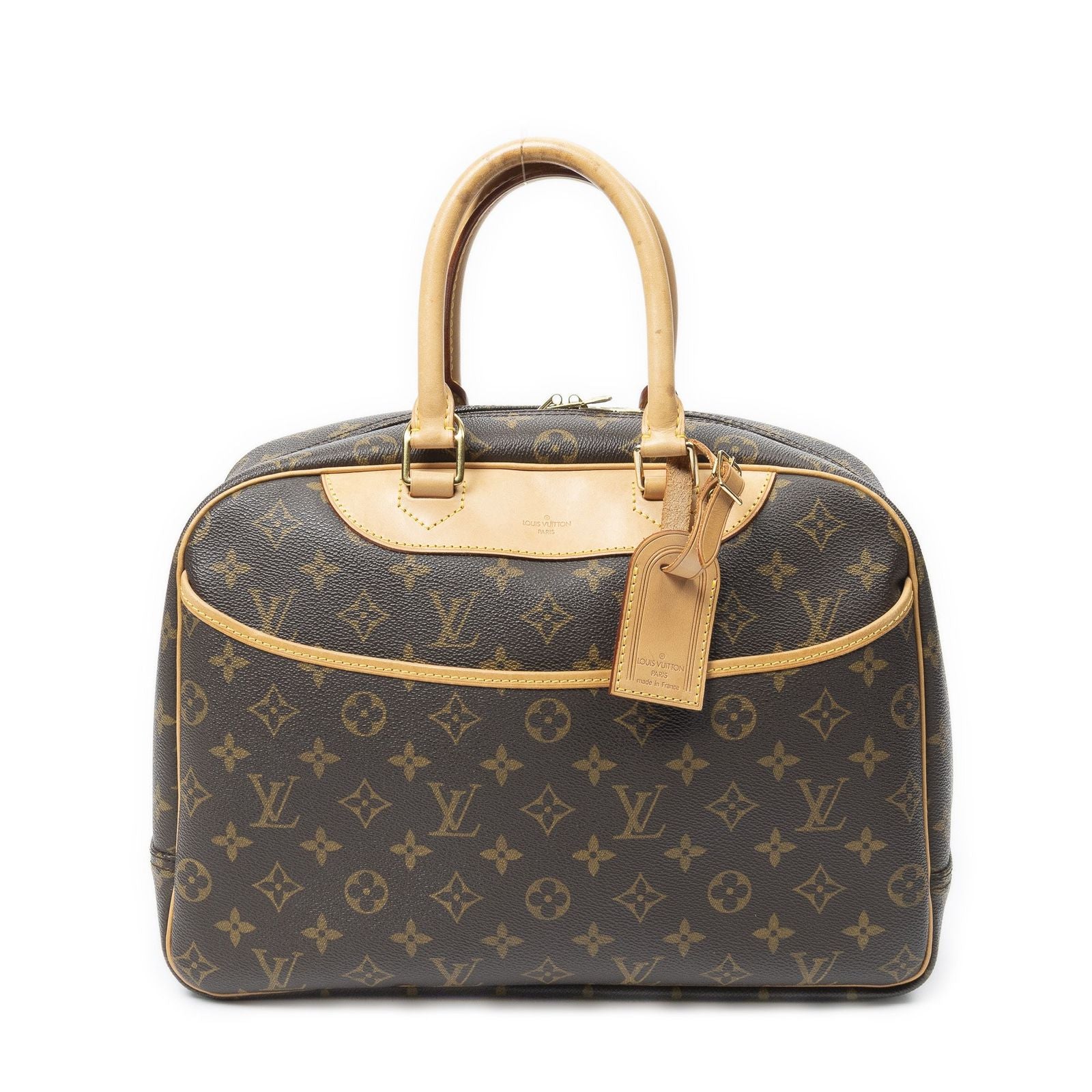 Louis Vuitton Deauville Brown Monogram Canvas Handbag