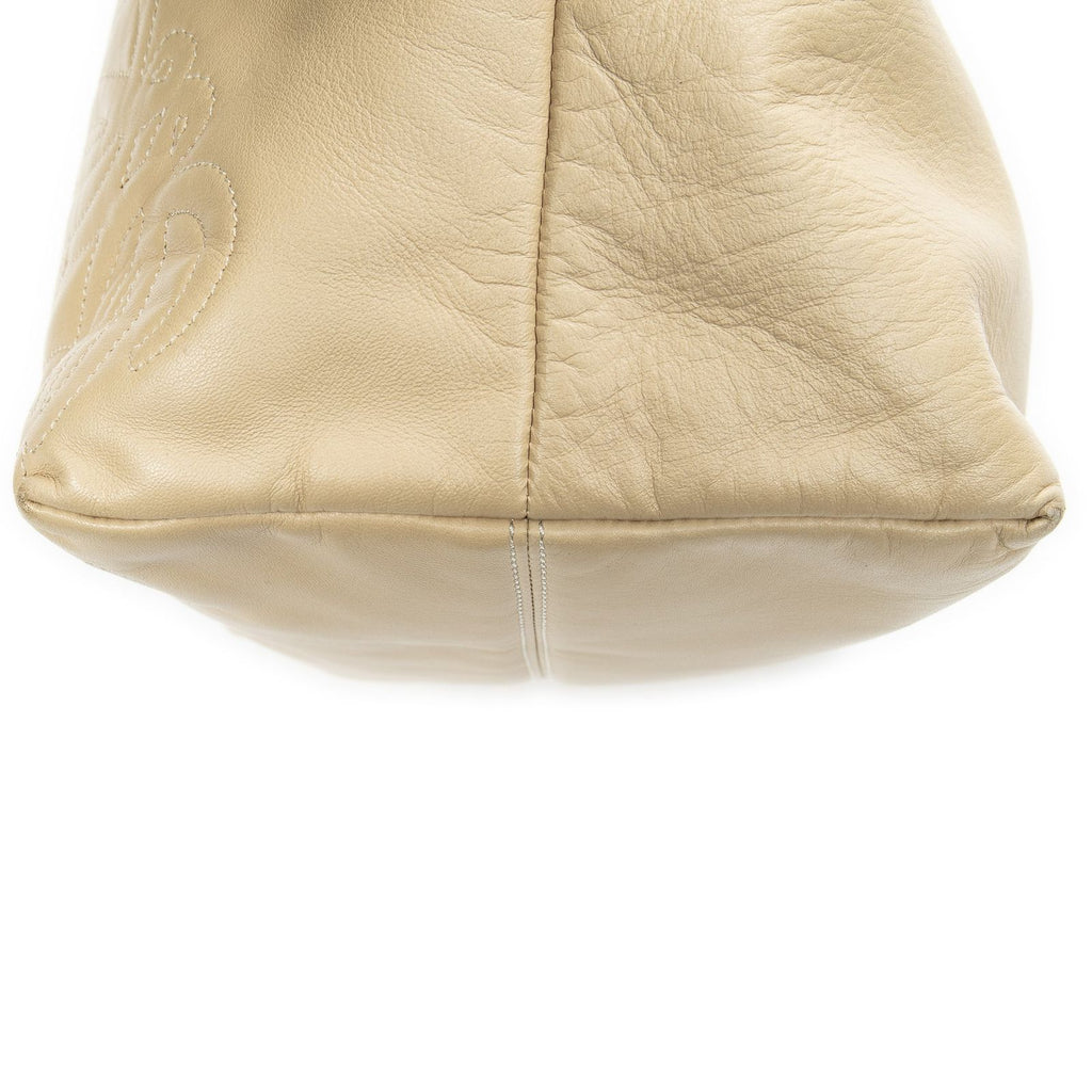 Loeweanagram Knot Hobo Light Beige Calfskin Leather — view 8