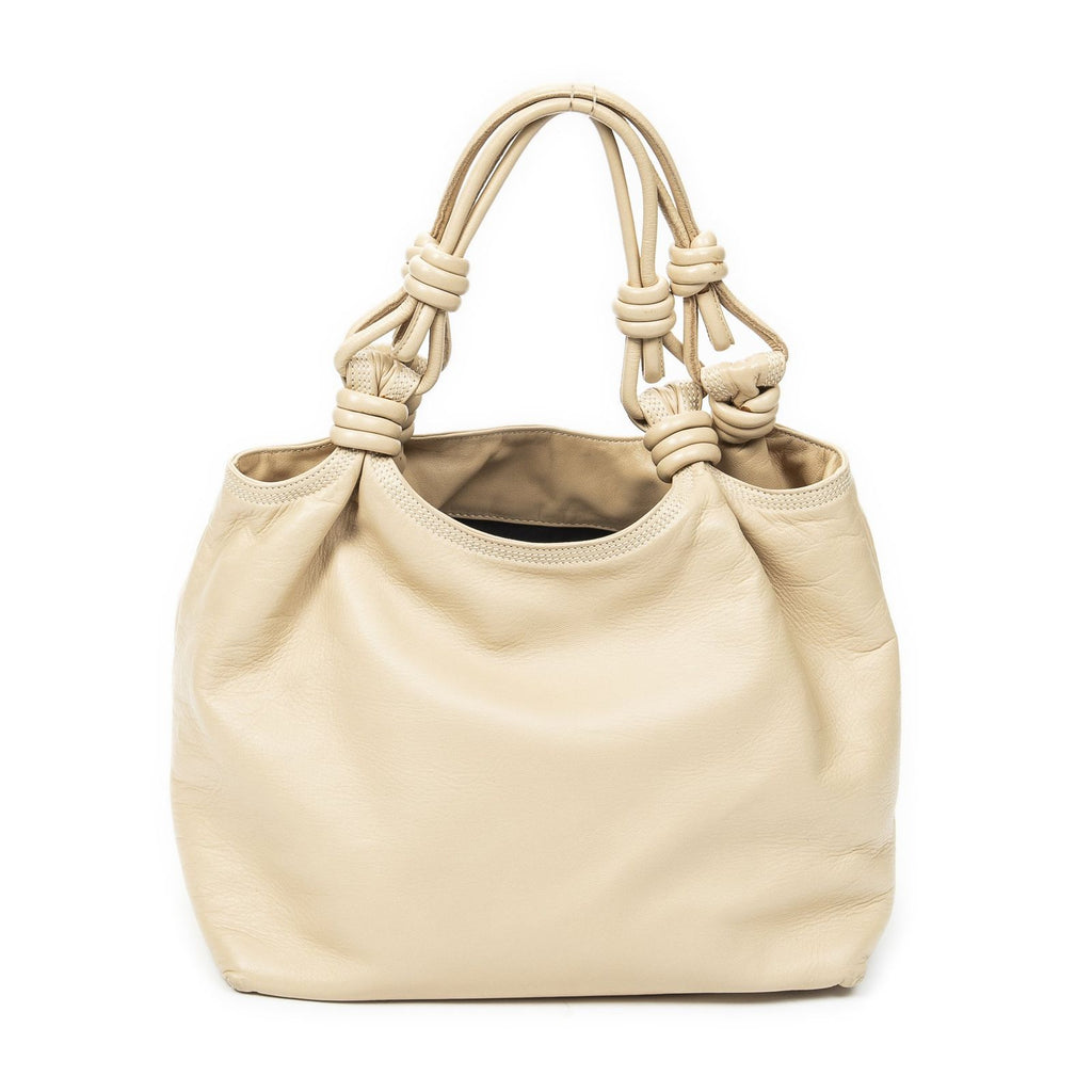 Loeweanagram Knot Hobo Light Beige Calfskin Leather — view 5