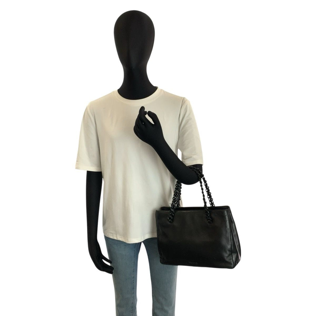 Prada Black Leather Tote — view 6
