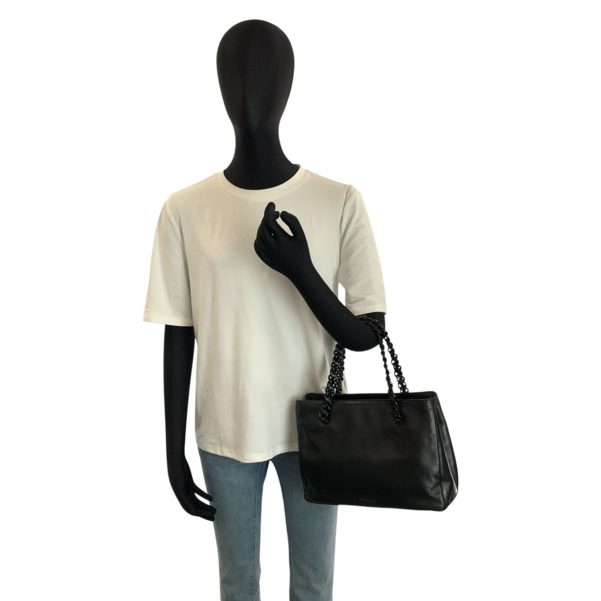 Prada Black Leather Tote — view 6