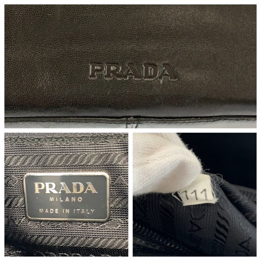 Prada Black Leather Tote — view 3