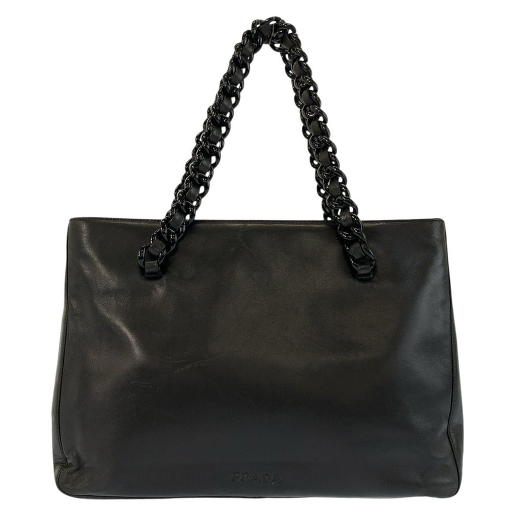 Prada Black Leather Tote — view 2