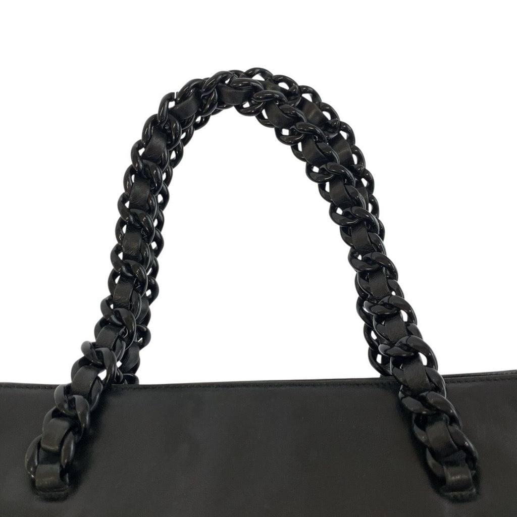 Prada Black Leather Tote — view 8