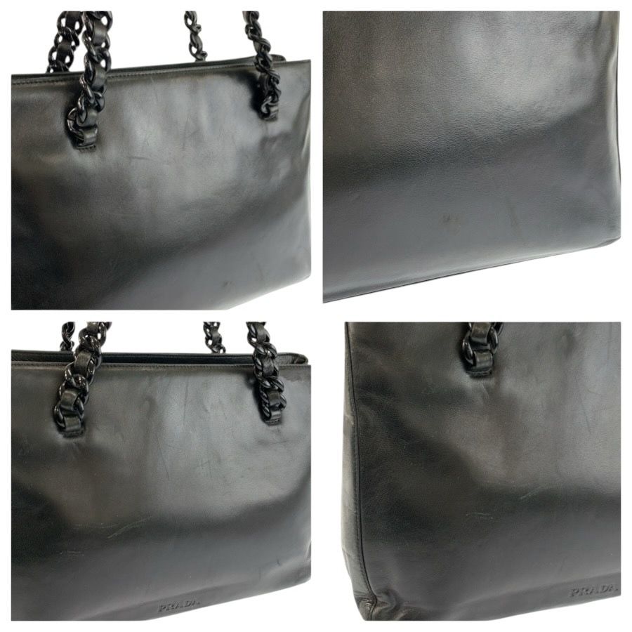Prada Black Leather Tote — view 5
