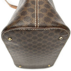 Celine Dome Top Handle Brown Macadam Canvas — view 7