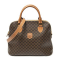 Celine Dome Top Handle Brown Macadam Canvas