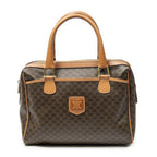 Celine Vintage Small Slip Pocket Boston Brown Macadam Canvas Shoulder