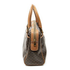 Celine Vintage Small Slip Pocket Boston Brown Macadam Canvas Shoulder — view 4