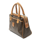 Celine Vintage Small Slip Pocket Boston Brown Macadam Canvas Shoulder — view 2