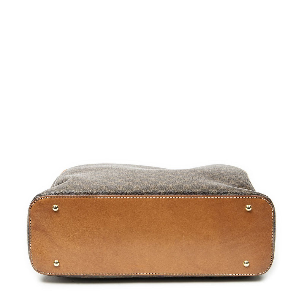Celine Dome Bowla Bag Brown Macadam Canvas — view 6