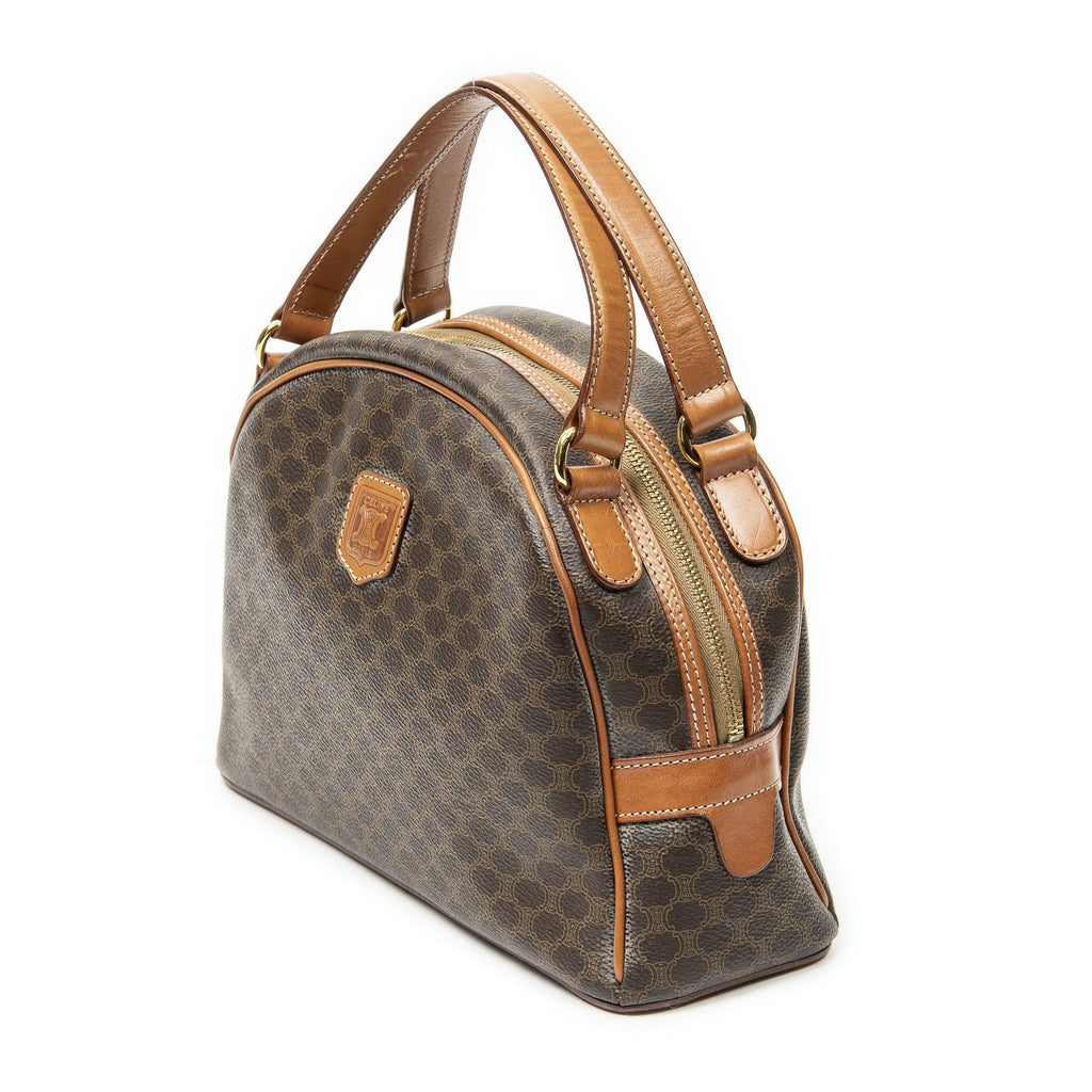 Celine Dome Bowla Bag Brown Macadam Canvas — view 2