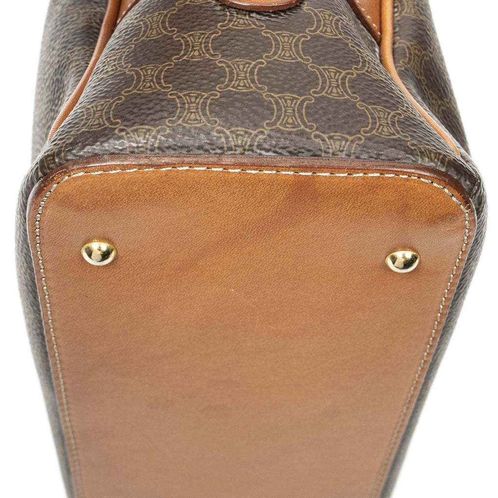 Celine Dome Bowla Bag Brown Macadam Canvas — view 7