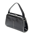 Prada Spazzolato Frame Bag Black Calfskin Leather — view 2