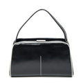 Prada Spazzolato Frame Bag Black Calfskin Leather