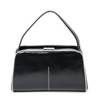 Prada Spazzolato Frame Bag Black Calfskin Leather