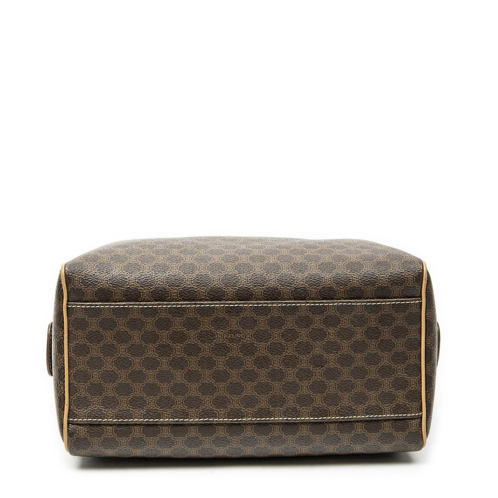 Celine Small Boston Brown Macadam Canvas Shoulder — view 6