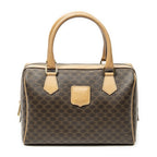 Celine Small Boston Brown Macadam Canvas Shoulder
